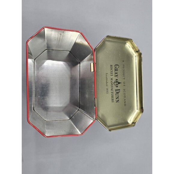 Queen Elizabeth II Biscuit Tin 1956 Opening St. Lawrence Seaway Gray‎ Dunn & Co - Picture 8 of 11